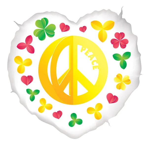 Hippie-Friedenssymbol — Stockvektor