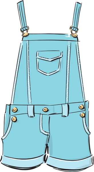 Denim, werkbroeken Fashion stijl illustratie — Stockvector