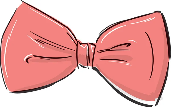 粉红色的蝴蝶结时尚风格插画 — 图库矢量图片