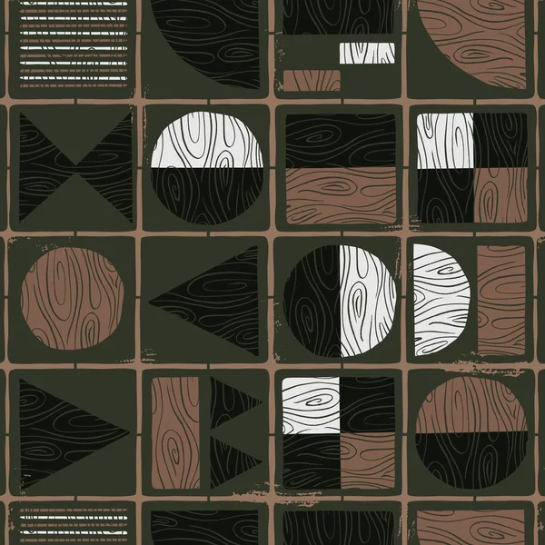 1950s Retro Mid-Century Seamless Pattern — Διανυσματικό Αρχείο