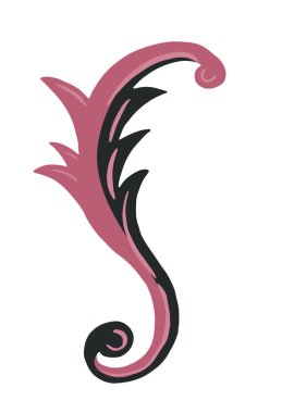 Resimli dekoratif tasarım öğesi