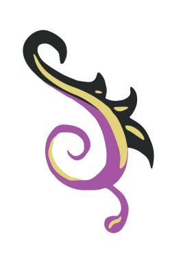 Resimli dekoratif tasarım öğesi