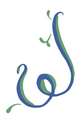 Resimli dekoratif tasarım öğesi