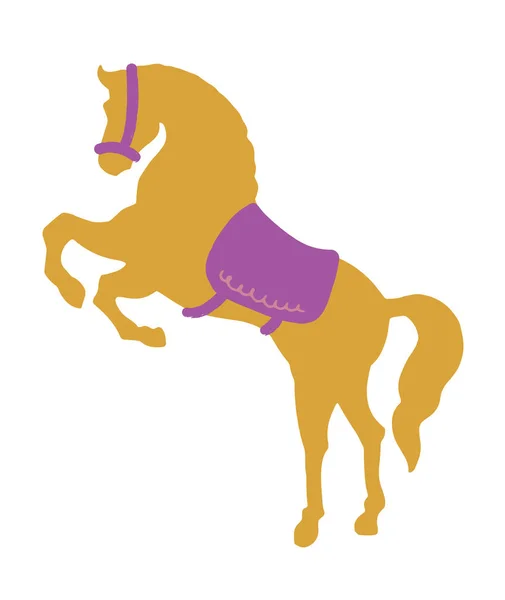 Elemento di progettazione del cavallo illustrato — Vettoriale Stock