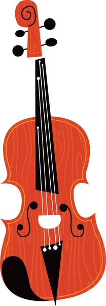 Instrumento musical para violín — Vector de stock