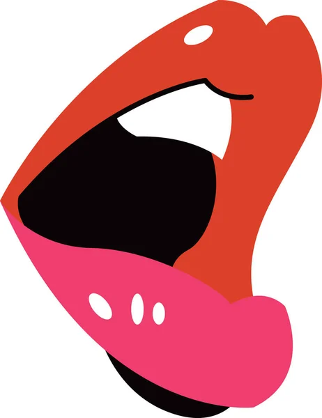 Dettaglio labbra cantanti — Vettoriale Stock