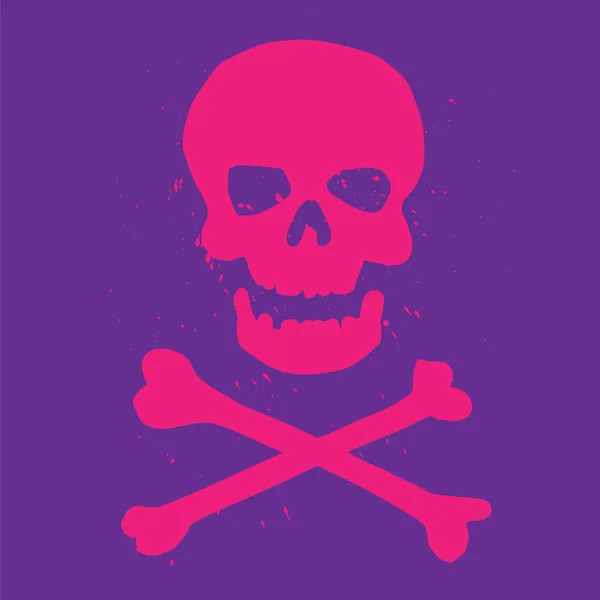 Skull and Crossbones Symbol — Stock Vector