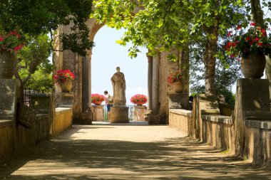 The famous gardens at Villa Cimbrone in Ravello, Italy clipart