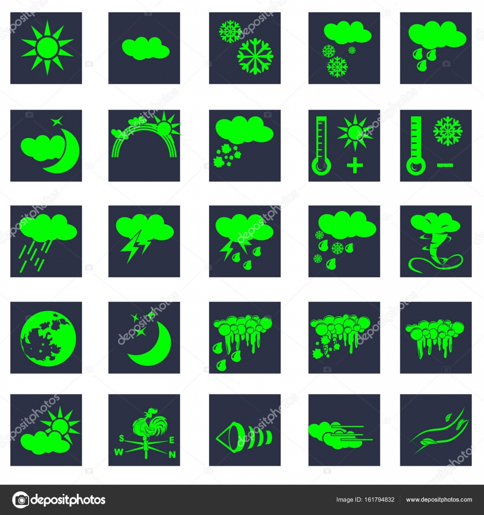 wallpapers Aesthetic Weather Icon Green weather green icons vector image by c stiven vector stock 161794832