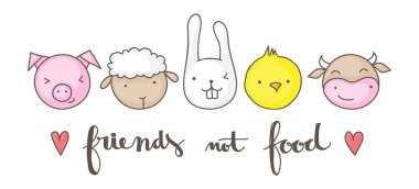 Friends not food clipart