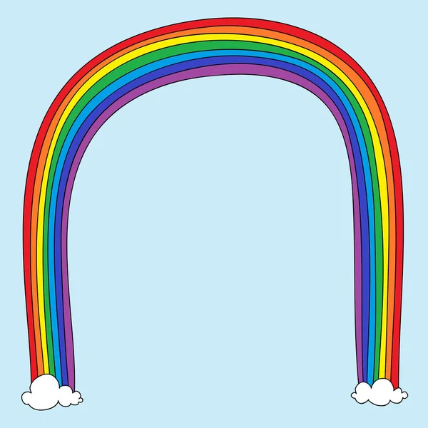 Kinderachtig regenboog doodle — Stockvector