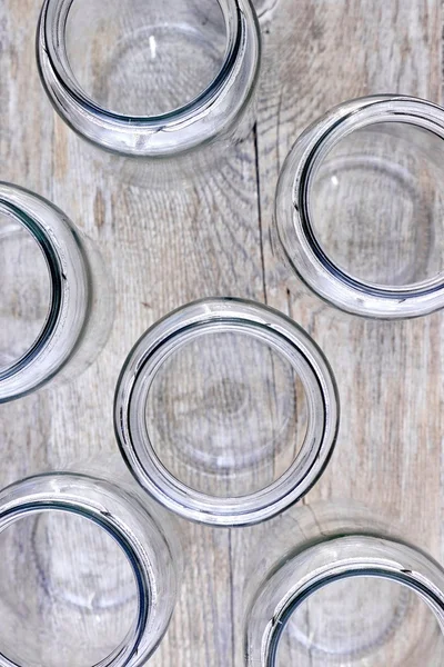 Pots de stockage en verre — Photo