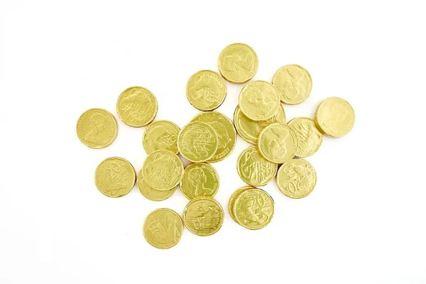 Chocolate Gold Coins — Stock Photo, Image