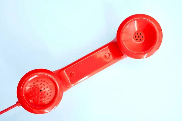 빨간 로타리 전화 — 스톡 사진