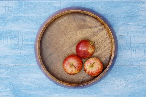 Una Foto Studio Una Ciotola Legno — Foto Stock