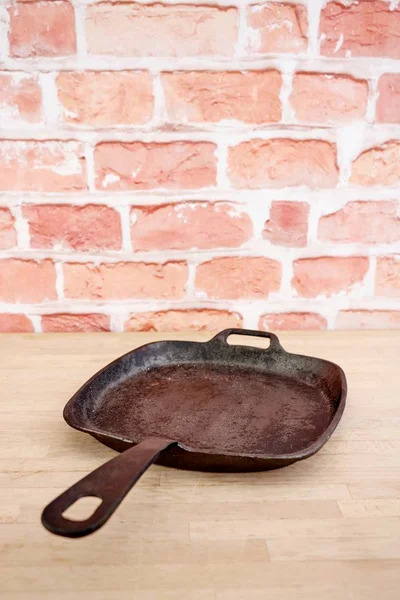 Close Shot Kitchen Frying Pan — Stock Photo, Image