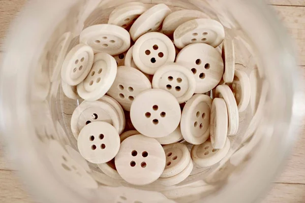 Wooden Buttons — Stock Photo, Image