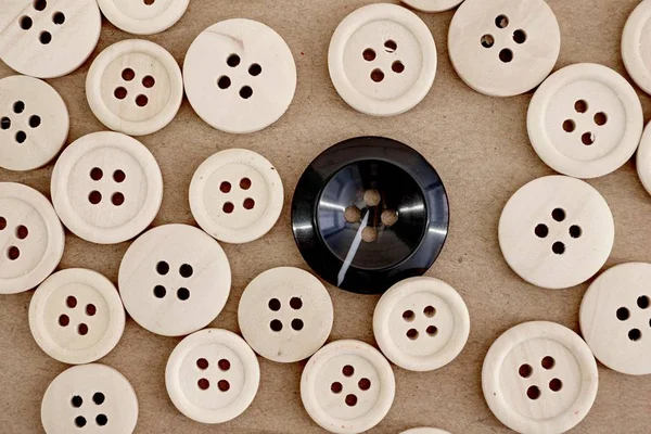 Wooden Buttons — Stock Photo, Image