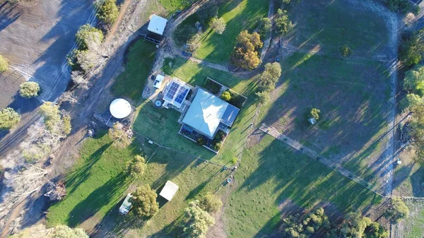 Drone Aéreo Foto Cenário Rural — Fotografia de Stock