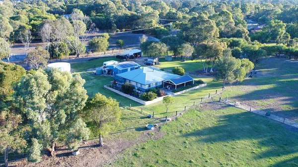 Drone Aéreo Foto Cenário Rural — Fotografia de Stock