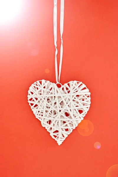 Wicker Love Heart — Stock Photo, Image