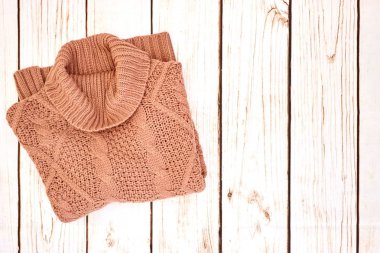 Yün bir jumper stüdyo fotoğrafı