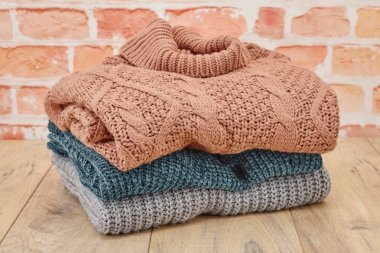 Yün bir jumper stüdyo fotoğrafı