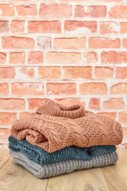 Yün bir jumper stüdyo fotoğrafı
