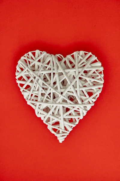 Corazón de amor de mimbre — Foto de Stock