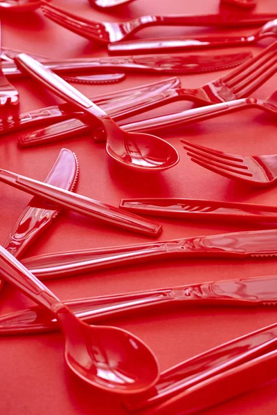 塑料刀叉 — 图库照片