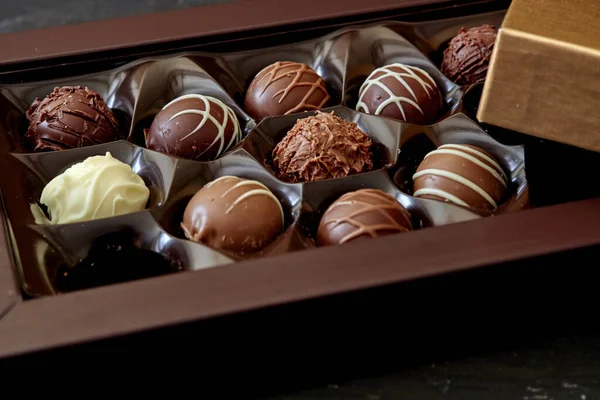 Studio Photo Gift Boxed Chocolate — Stock Photo, Image