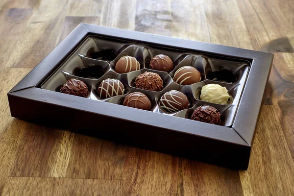 A studio photo of gift boxed chocolate