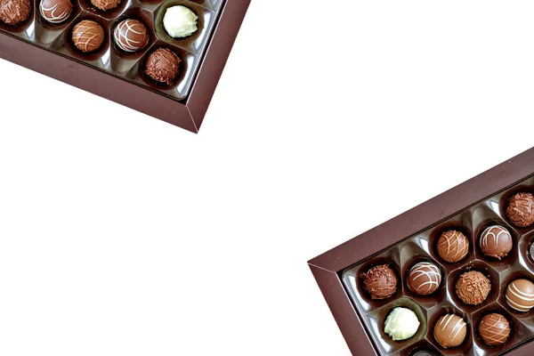 Egy Stúdiókép Ajándék Dobozos Csokoládéról — Stock Fotó