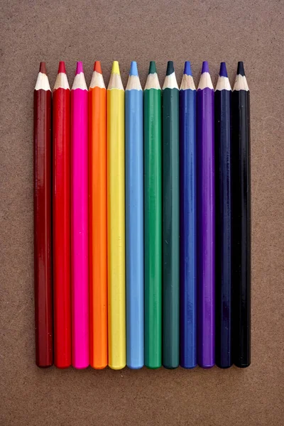 Une Photo Studio Près Des Crayons Colorier — Photo