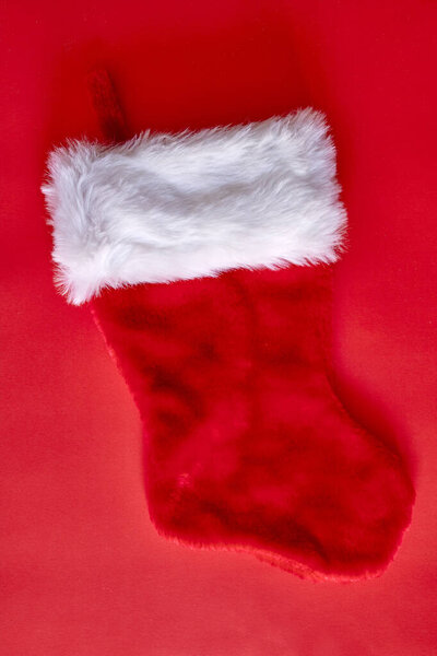 Студийное фото рождественского чулка
