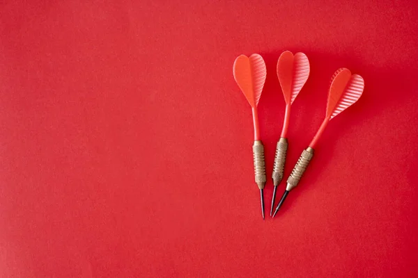 Uma Foto Estúdio Dardo Vermelho — Fotografia de Stock