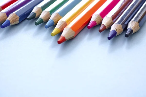 Studio Close Photo Coloring Pencils Royalty Free Stock Images