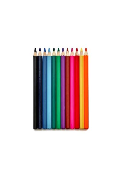 Studio Zbliżenie Zdjęcie Kolorowych Ołówków — Zdjęcie stockowe