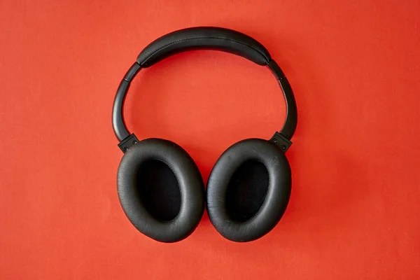 Studio Photo Black Headphones — Stock Photo, Image