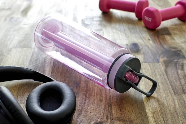 Studio Photo Pink Water Bottle — Stock Photo, Image