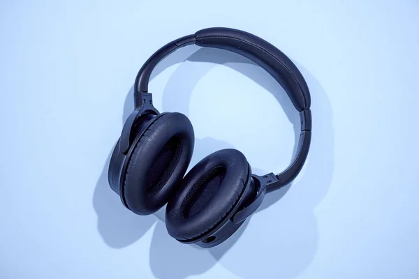 Studio Photo Black Headphones — Stock Photo, Image