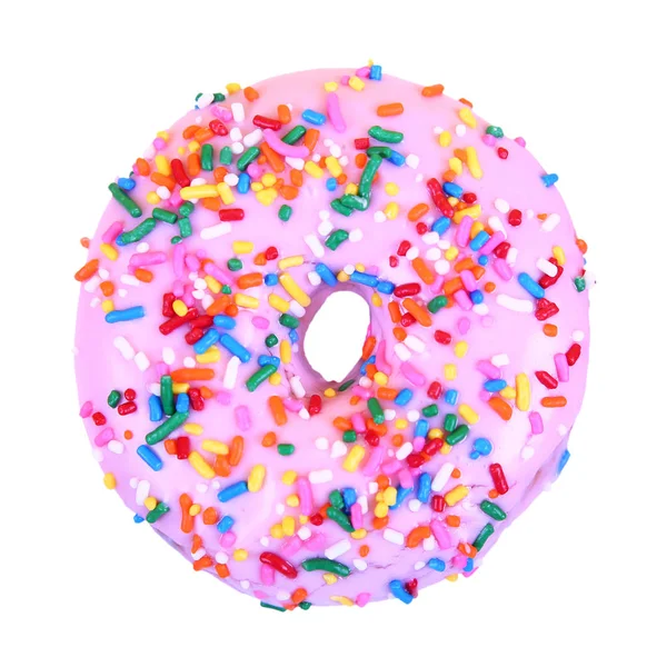 Donut gelado isolado em um fundo branco — Fotografia de Stock