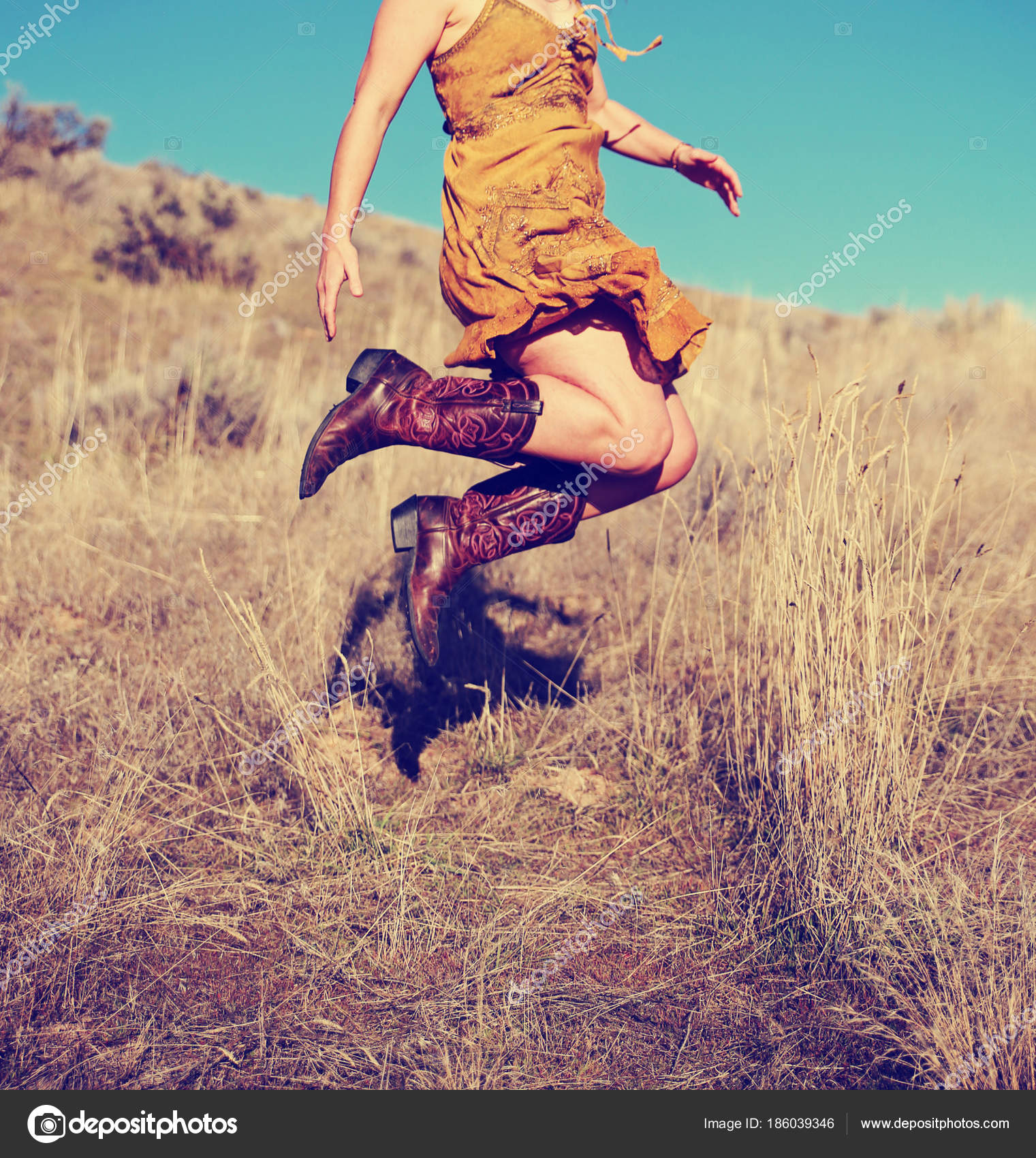girl in cowgirl boots