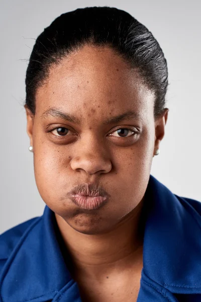 Funny black African woman face — Stock Photo, Image