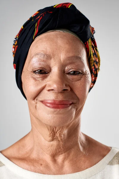 Senior mixed race woman face — Stock Photo, Image