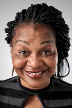 komik siyah Afrikalı kadın yüzü