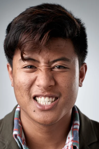 재미 아시아 남자 얼굴 — 스톡 사진