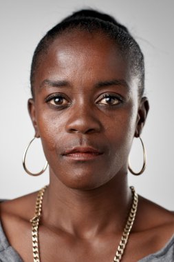 Afrikalı kadın yüzü