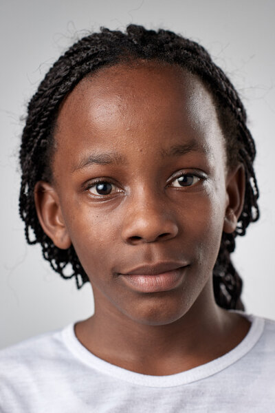 girl with african pigtails