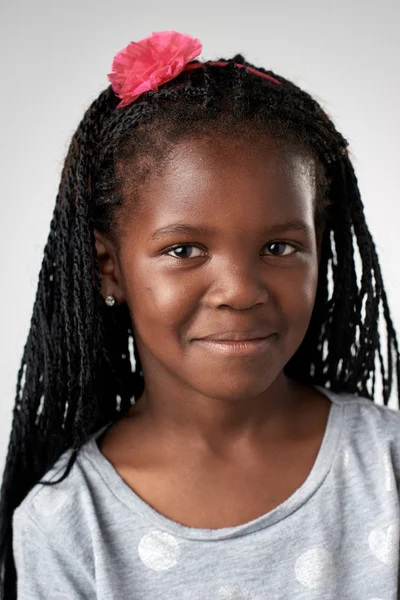 Girl with african pigtails — Stock Photo, Image